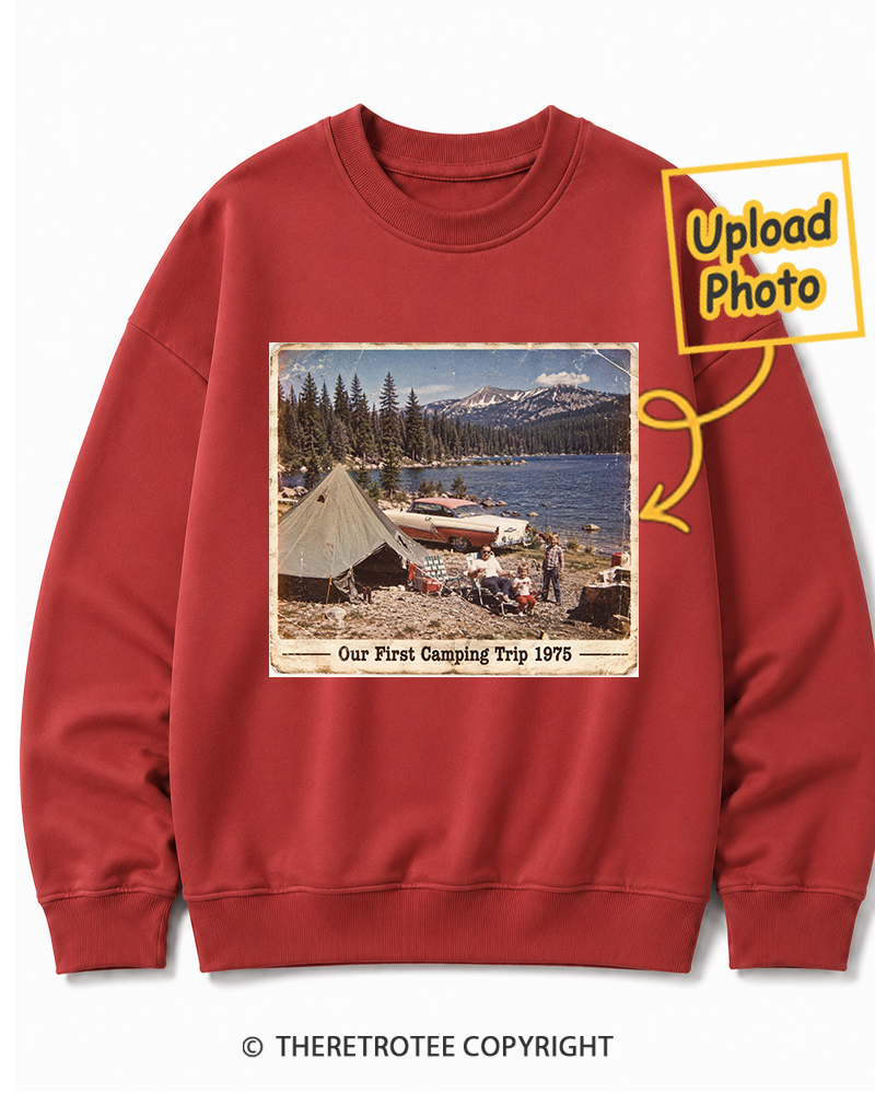 TheRetroTee Personalized Our First Camping Trip 1975 Sweatshirt