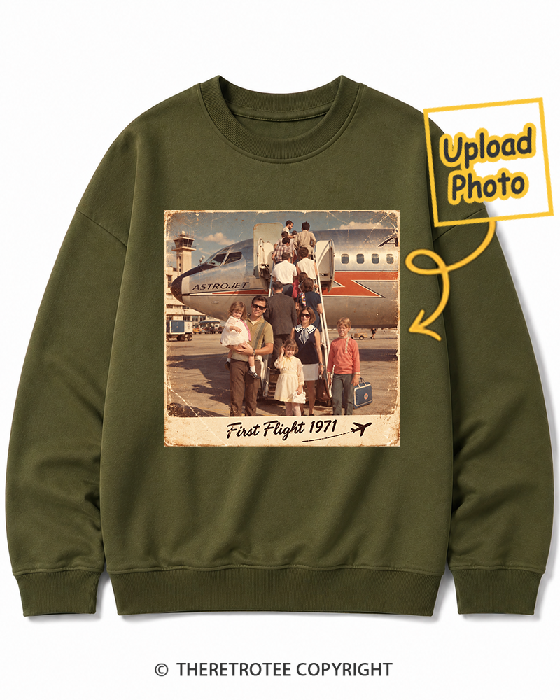 TheRetroTee Personalized My First Flight 1969 Sweatshirt