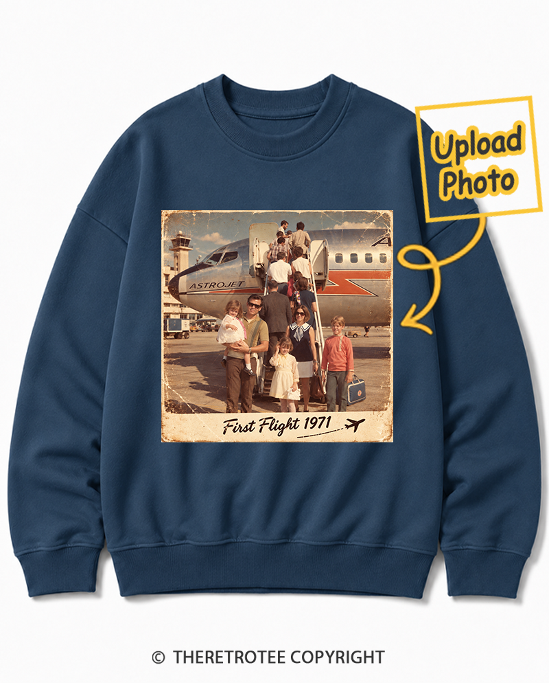 TheRetroTee Personalized My First Flight 1969 Sweatshirt