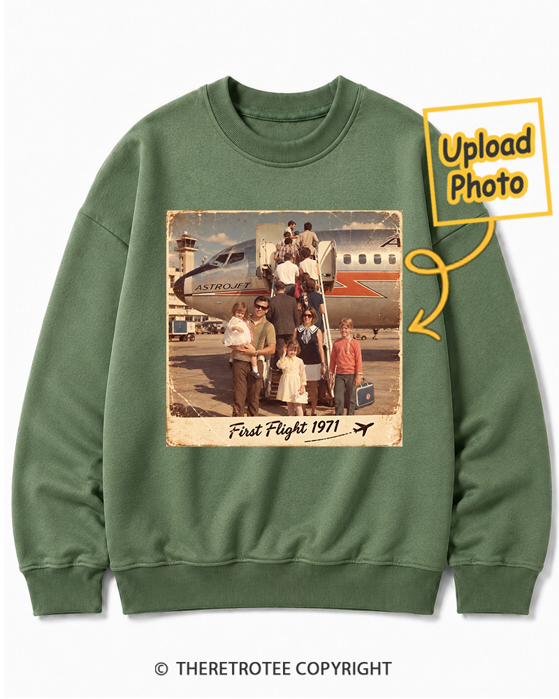 TheRetroTee Personalized My First Flight 1969 Sweatshirt