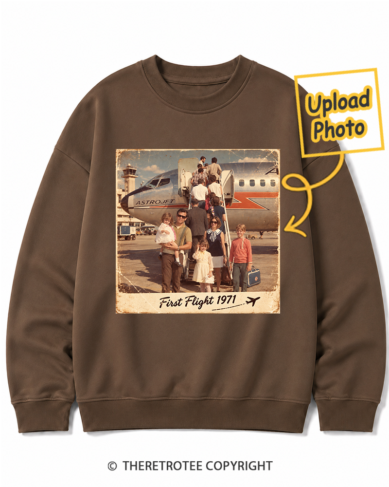 TheRetroTee Personalized My First Flight 1969 Sweatshirt