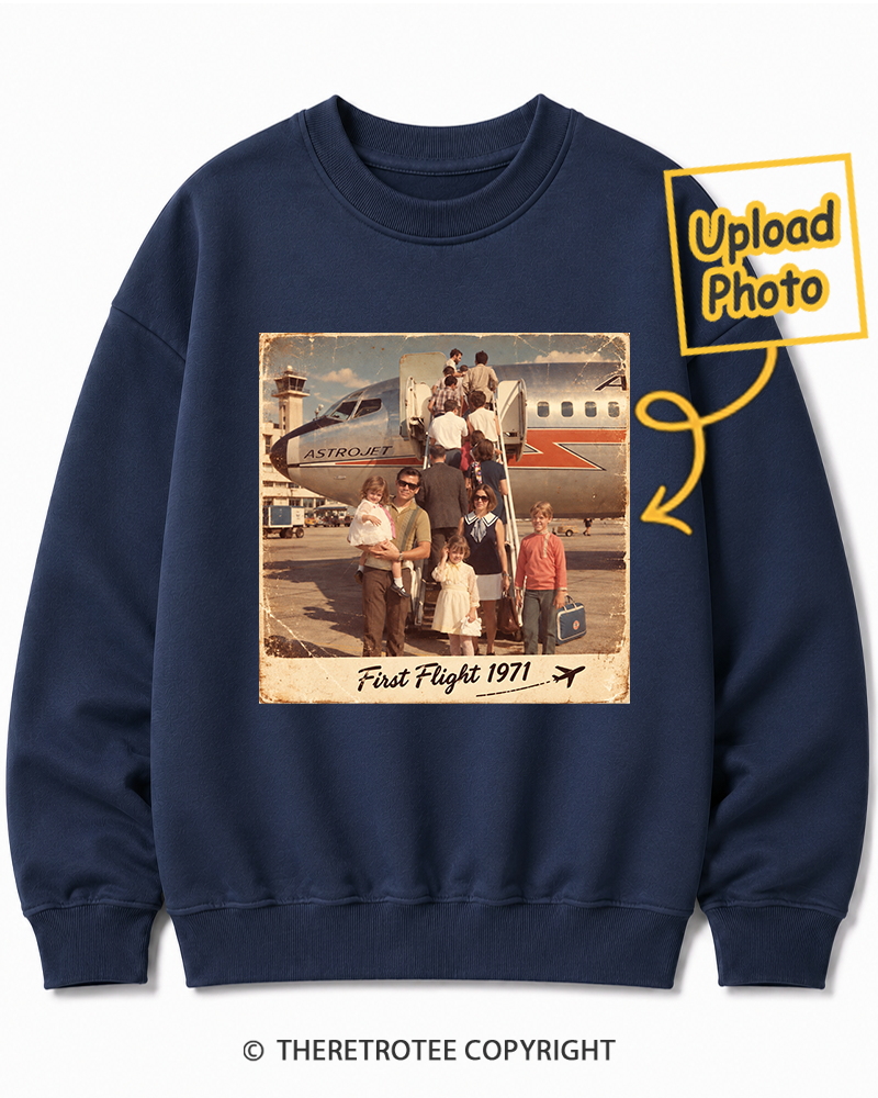 TheRetroTee Personalized My First Flight 1969 Sweatshirt
