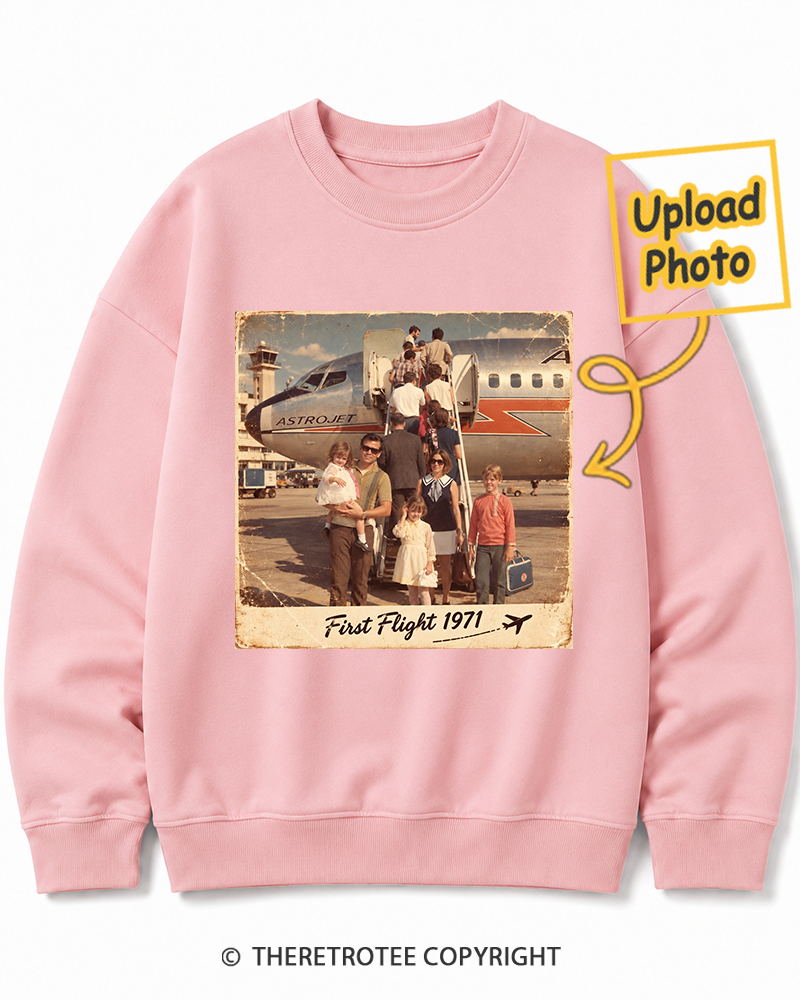 TheRetroTee Personalized My First Flight 1969 Sweatshirt