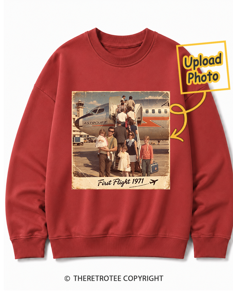TheRetroTee Personalized My First Flight 1969 Sweatshirt