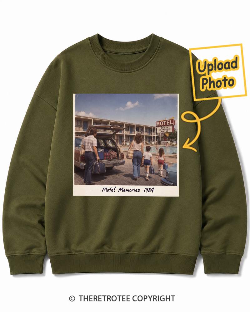 TheRetroTee Personalized Motel Memories 1984 Sweatshirt