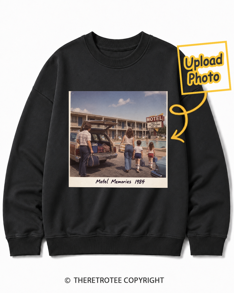 TheRetroTee Personalized Motel Memories 1984 Sweatshirt