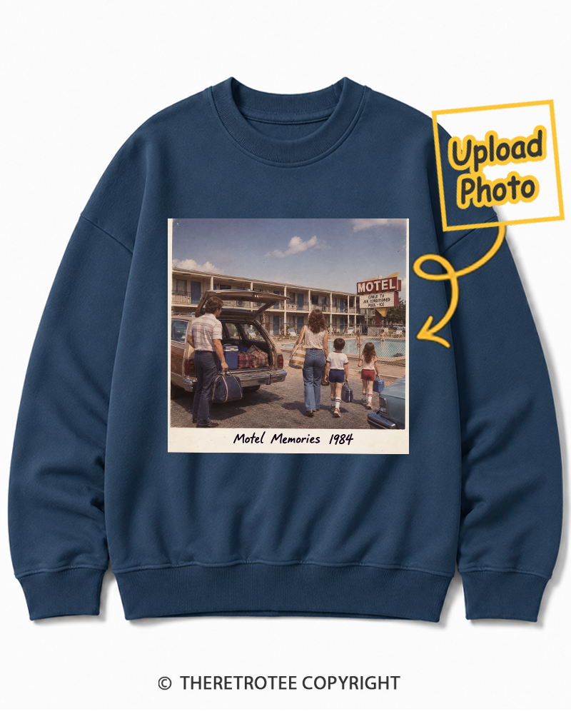TheRetroTee Personalized Motel Memories 1984 Sweatshirt