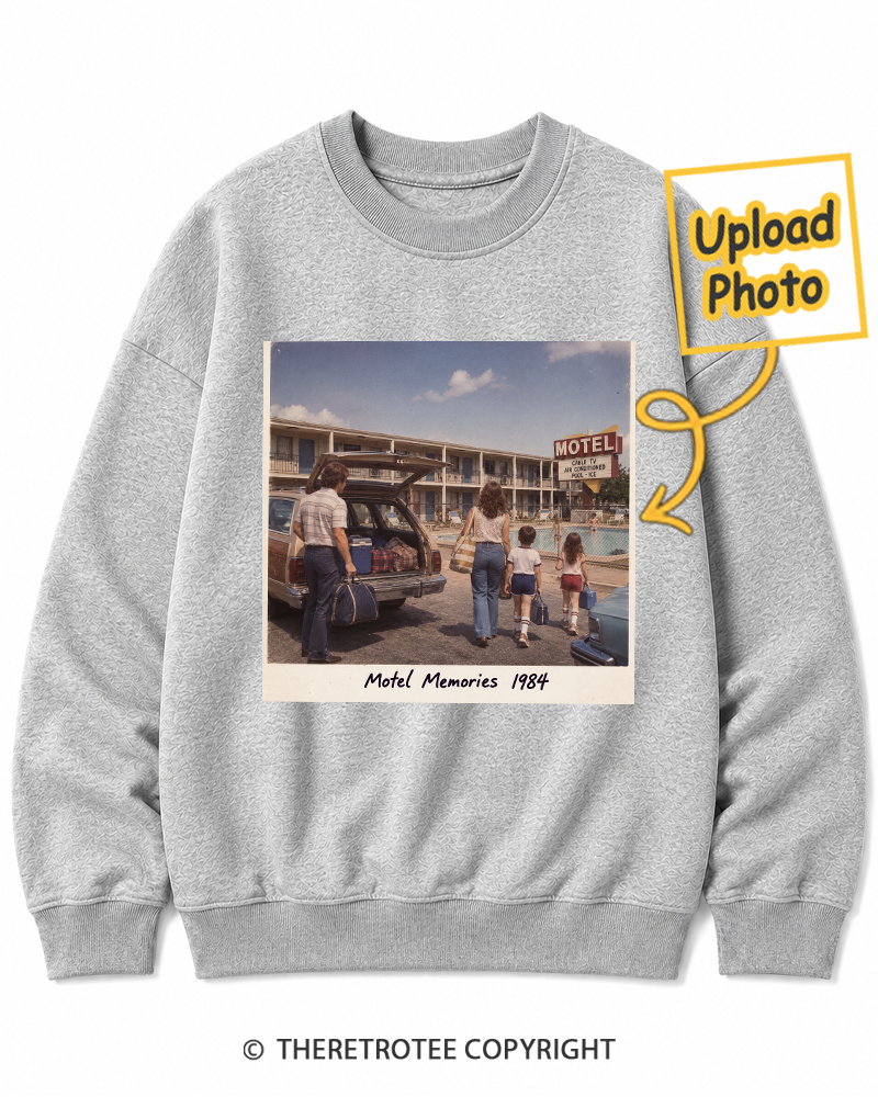 TheRetroTee Personalized Motel Memories 1984 Sweatshirt