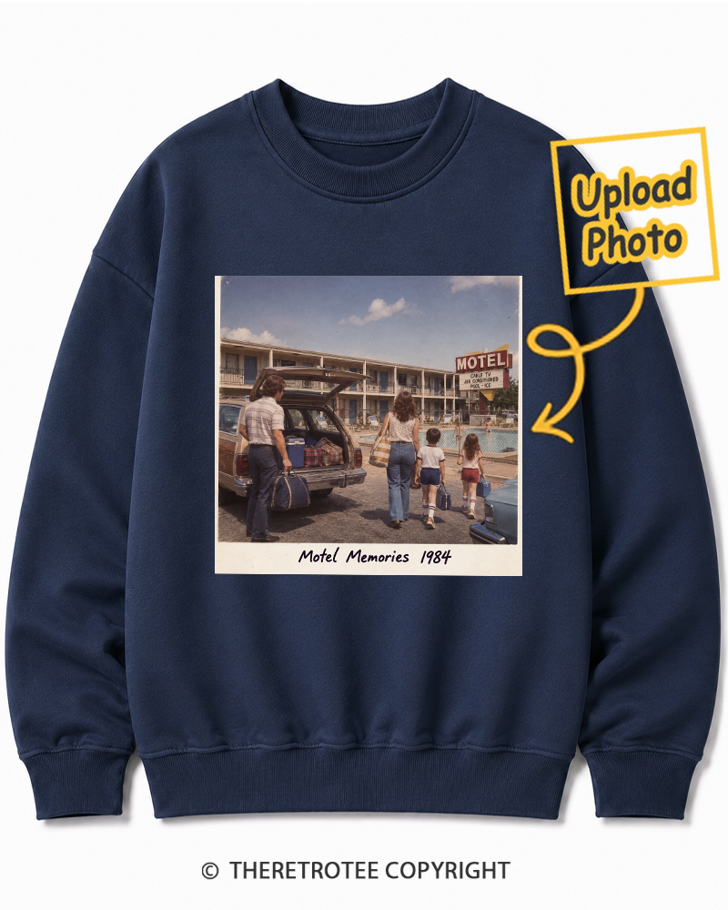 TheRetroTee Personalized Motel Memories 1984 Sweatshirt