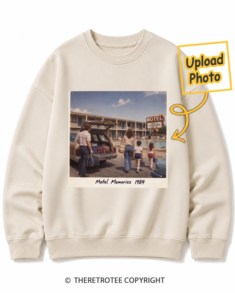 TheRetroTee Personalized Motel Memories 1984 Sweatshirt