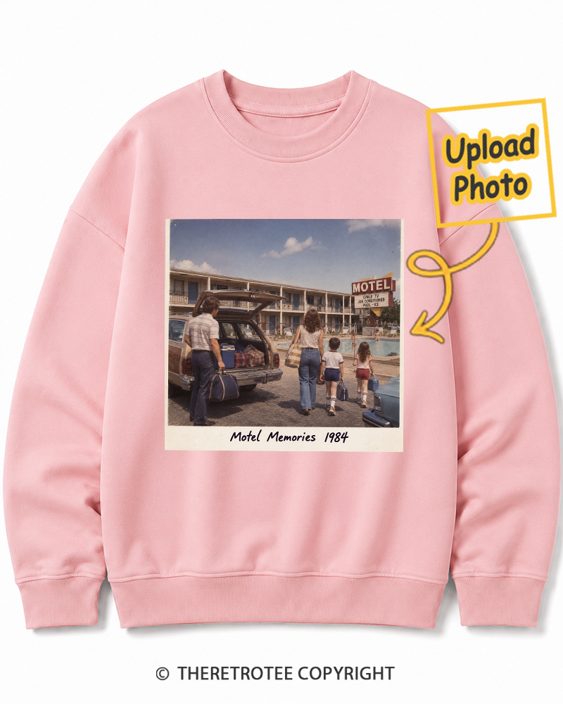 TheRetroTee Personalized Motel Memories 1984 Sweatshirt