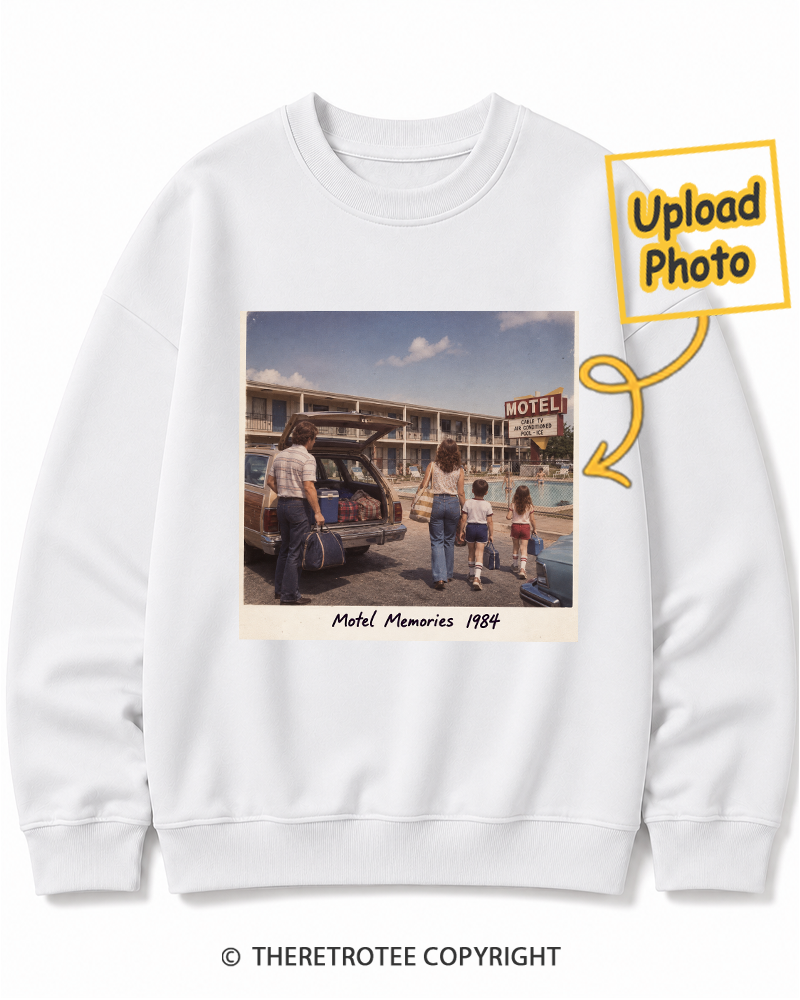 TheRetroTee Personalized Motel Memories 1984 Sweatshirt