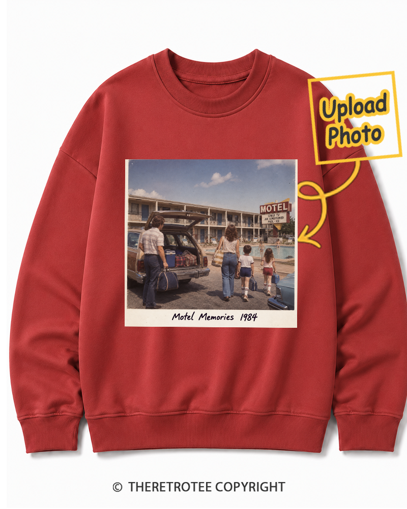TheRetroTee Personalized Motel Memories 1984 Sweatshirt
