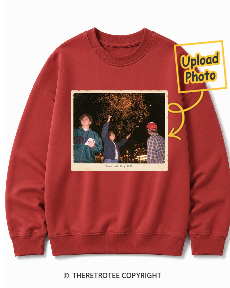 TheRetroTee Personalized Fourth of July 1982 Sweatshirt