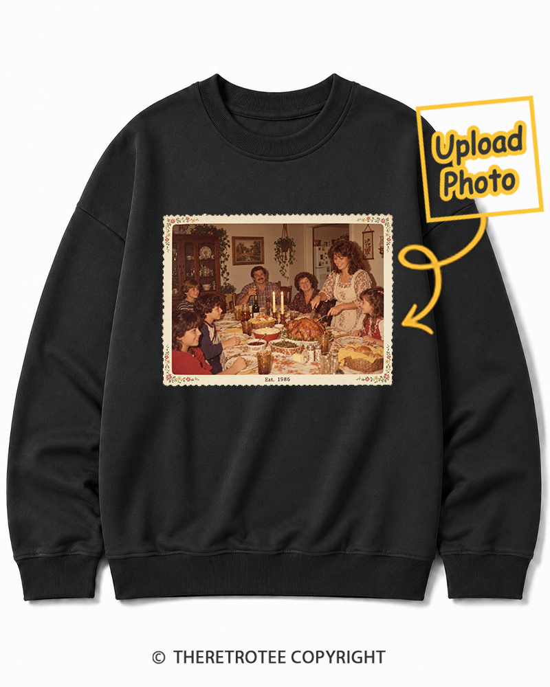 TheRetroTee Personalized Around the Table 1986 Sweatshirt