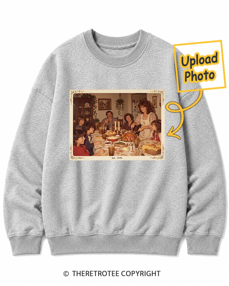 TheRetroTee Personalized Around the Table 1986 Sweatshirt