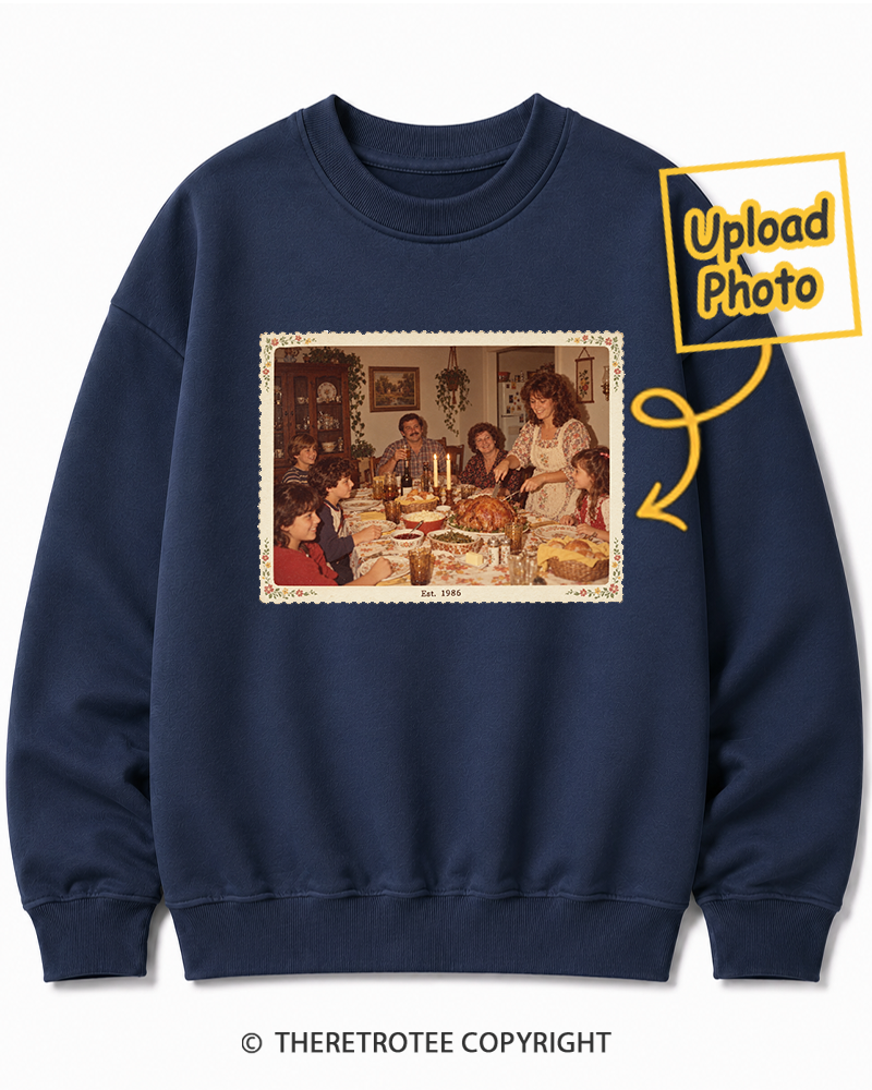 TheRetroTee Personalized Around the Table 1986 Sweatshirt