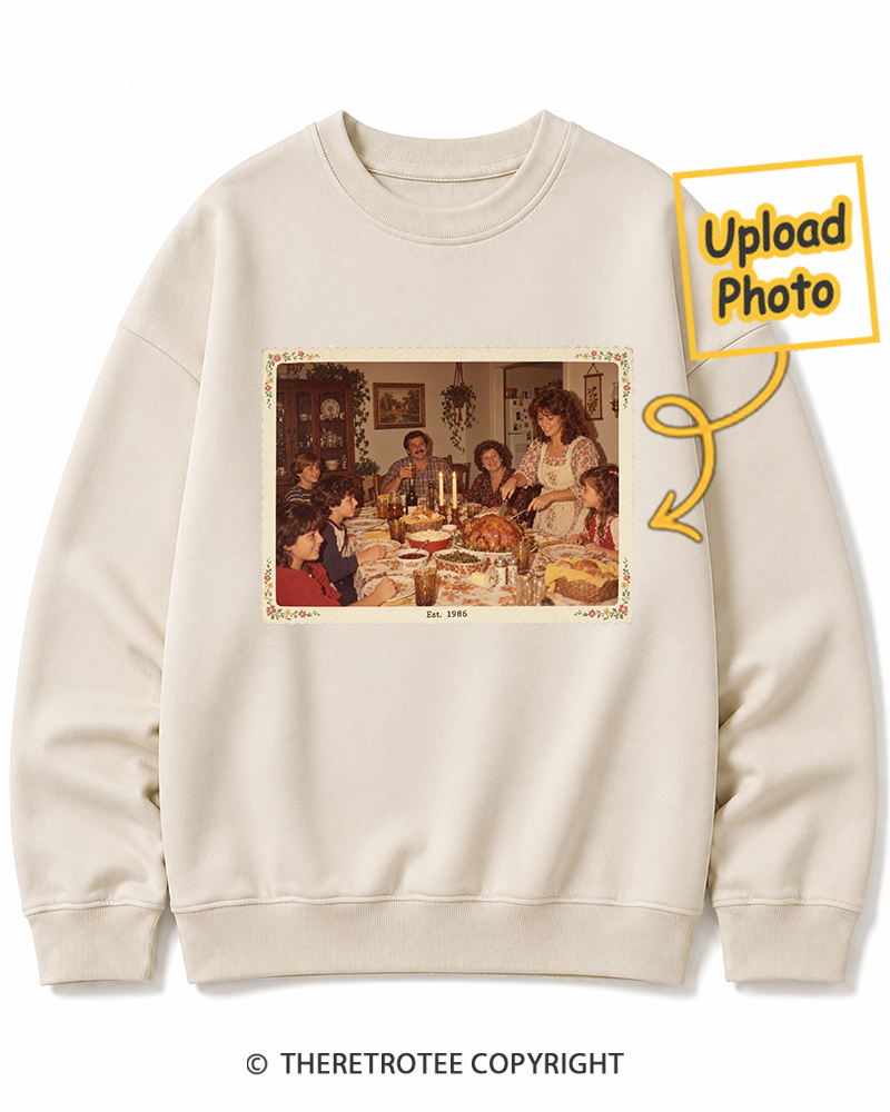 TheRetroTee Personalized Around the Table 1986 Sweatshirt
