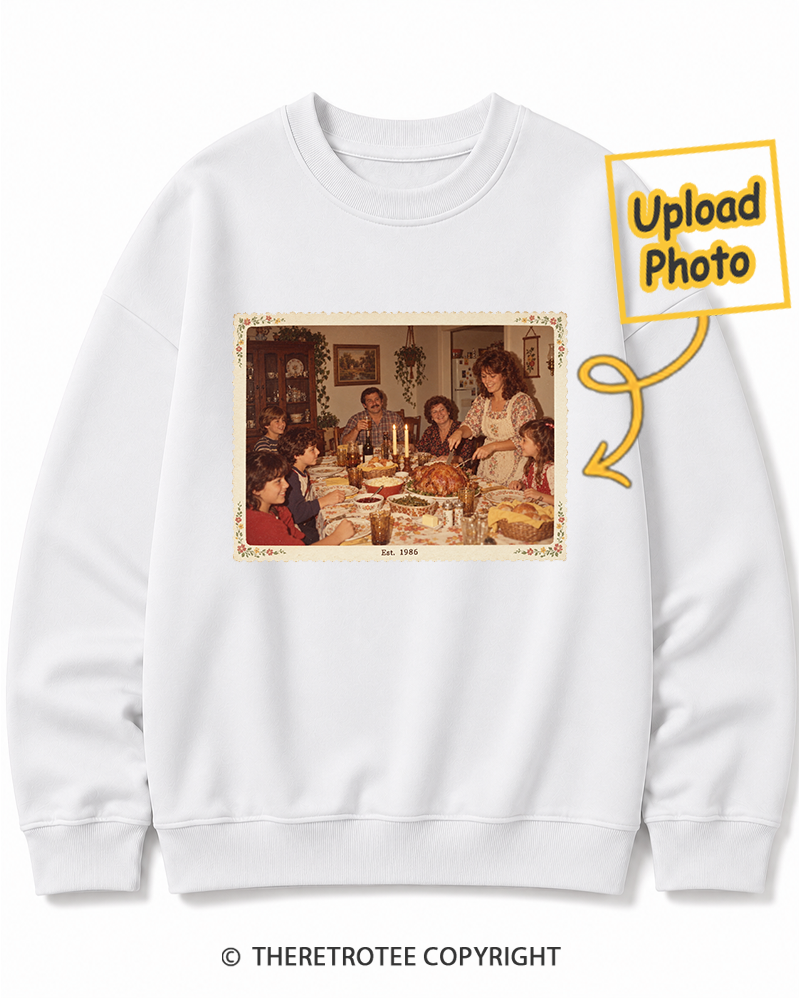 TheRetroTee Personalized Around the Table 1986 Sweatshirt