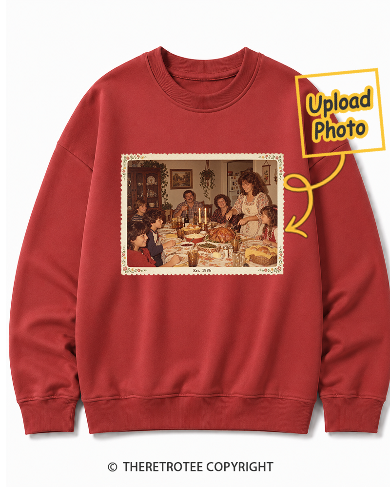 TheRetroTee Personalized Around the Table 1986 Sweatshirt