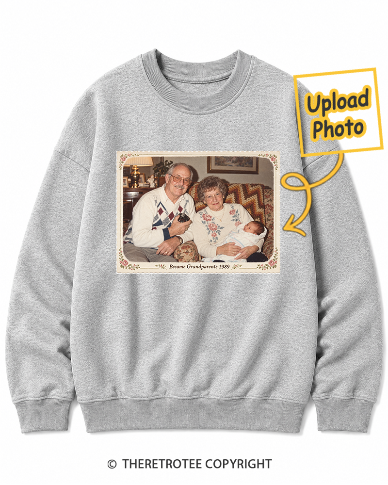 TheRetroTee Personalized Became Grandparents 1989 Sweatshirt