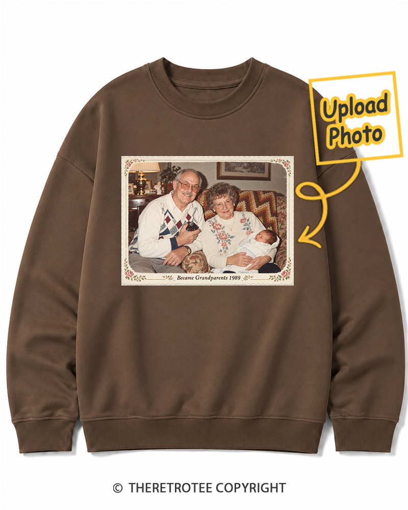 TheRetroTee Personalized Became Grandparents 1989 Sweatshirt