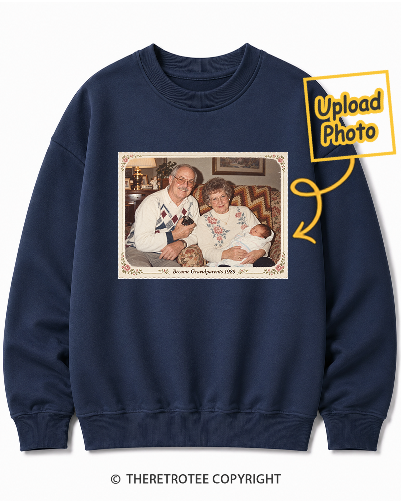 TheRetroTee Personalized Became Grandparents 1989 Sweatshirt
