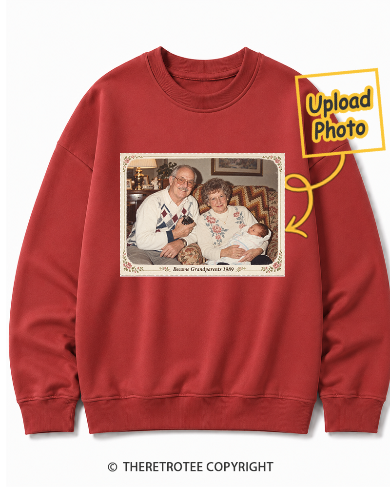 TheRetroTee Personalized Became Grandparents 1989 Sweatshirt