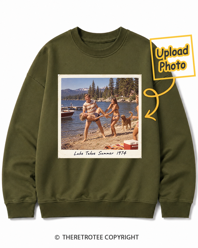 TheRetroTee Personalized Lake Tahoe Summer 1974 Sweatshirt
