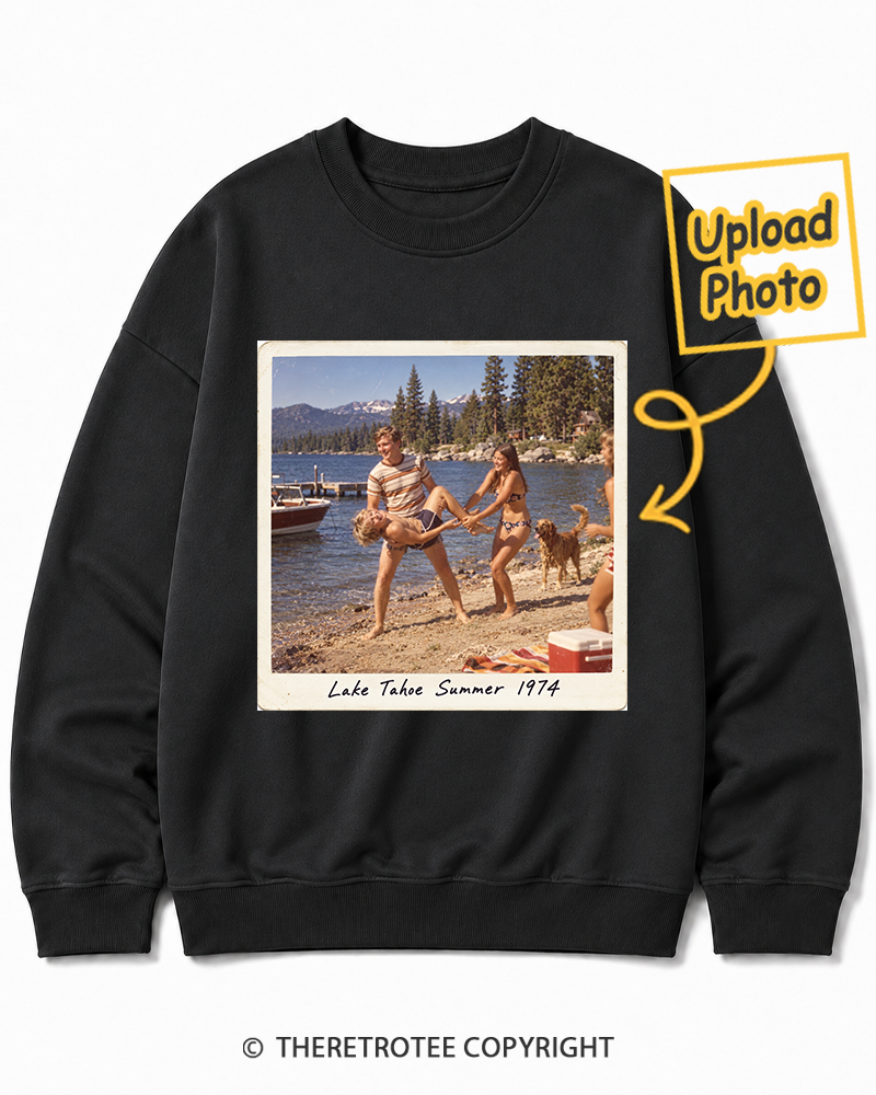 TheRetroTee Personalized Lake Tahoe Summer 1974 Sweatshirt