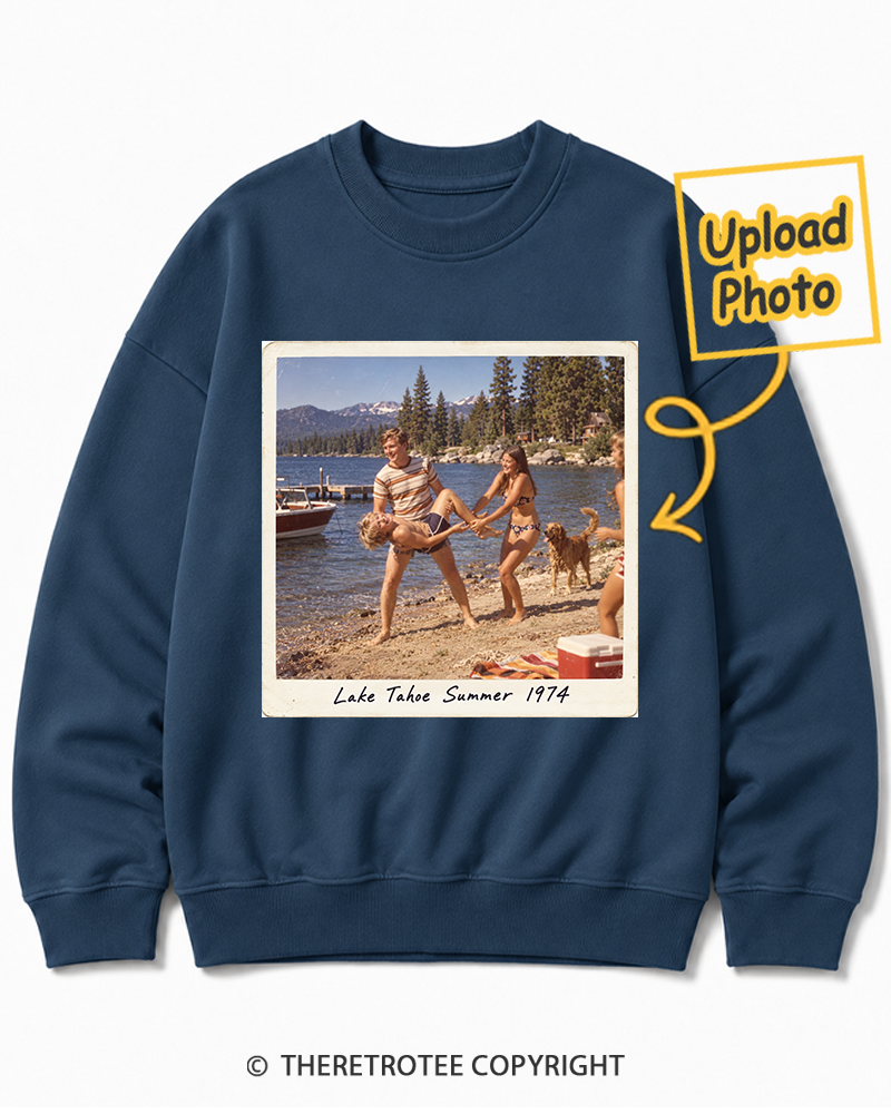 TheRetroTee Personalized Lake Tahoe Summer 1974 Sweatshirt
