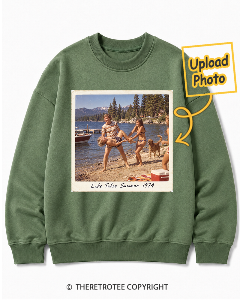 TheRetroTee Personalized Lake Tahoe Summer 1974 Sweatshirt