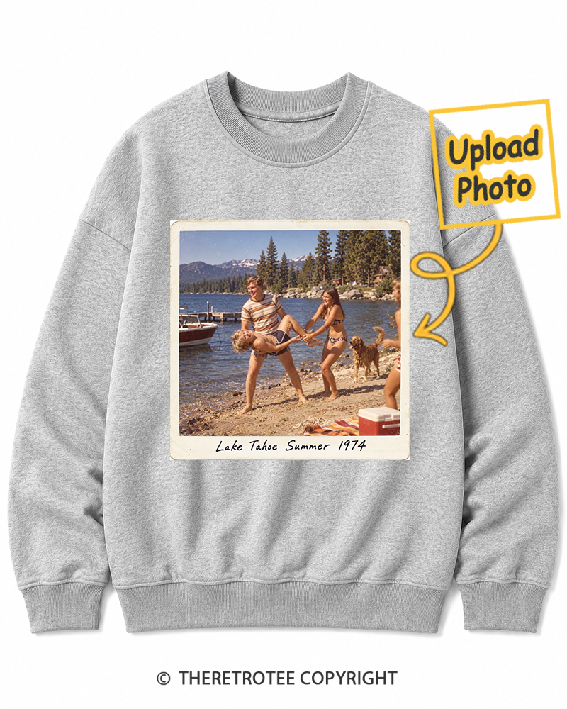 TheRetroTee Personalized Lake Tahoe Summer 1974 Sweatshirt