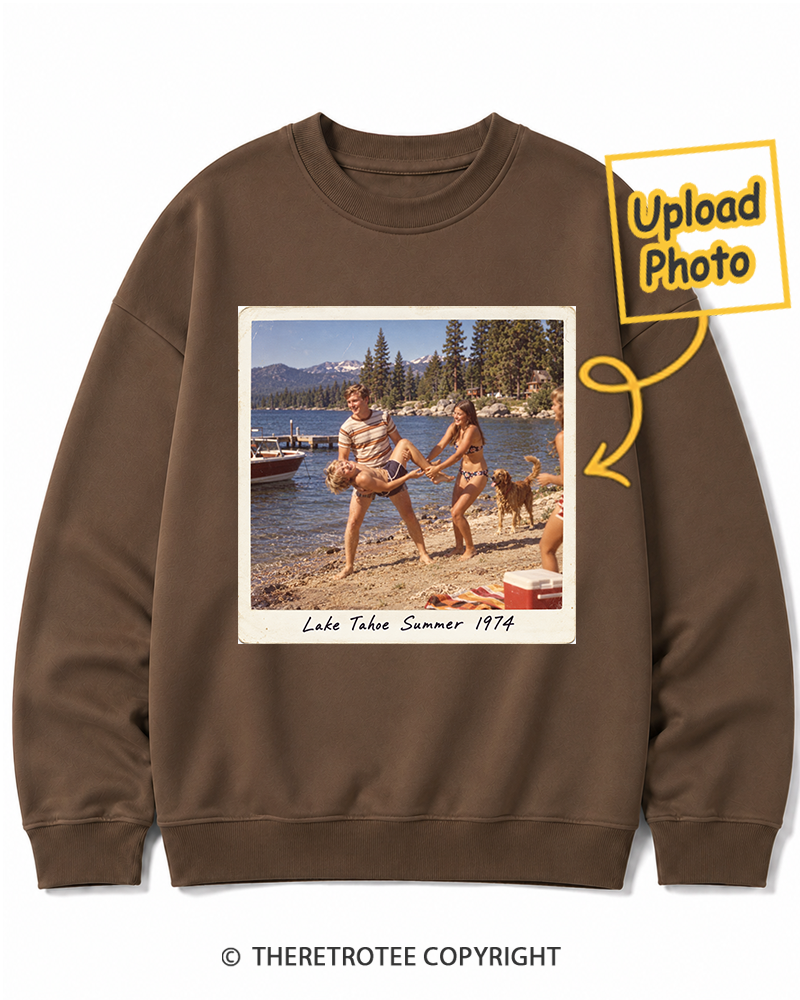 TheRetroTee Personalized Lake Tahoe Summer 1974 Sweatshirt
