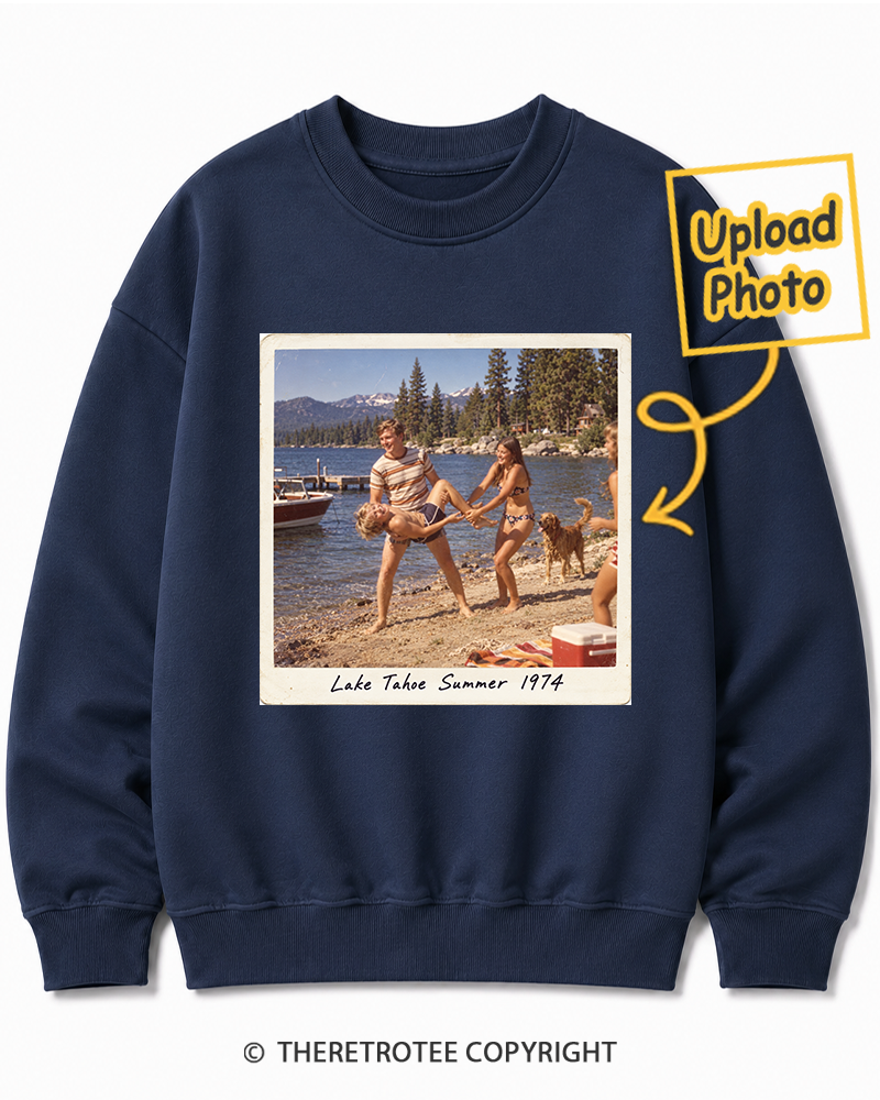 TheRetroTee Personalized Lake Tahoe Summer 1974 Sweatshirt