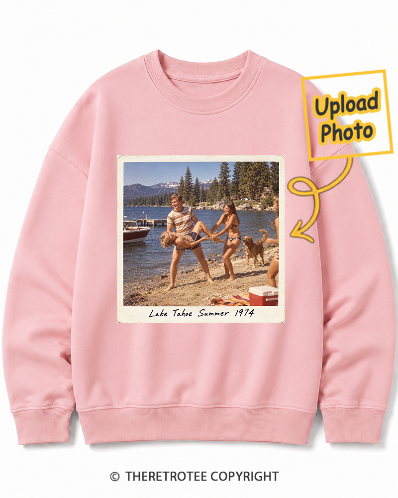 TheRetroTee Personalized Lake Tahoe Summer 1974 Sweatshirt