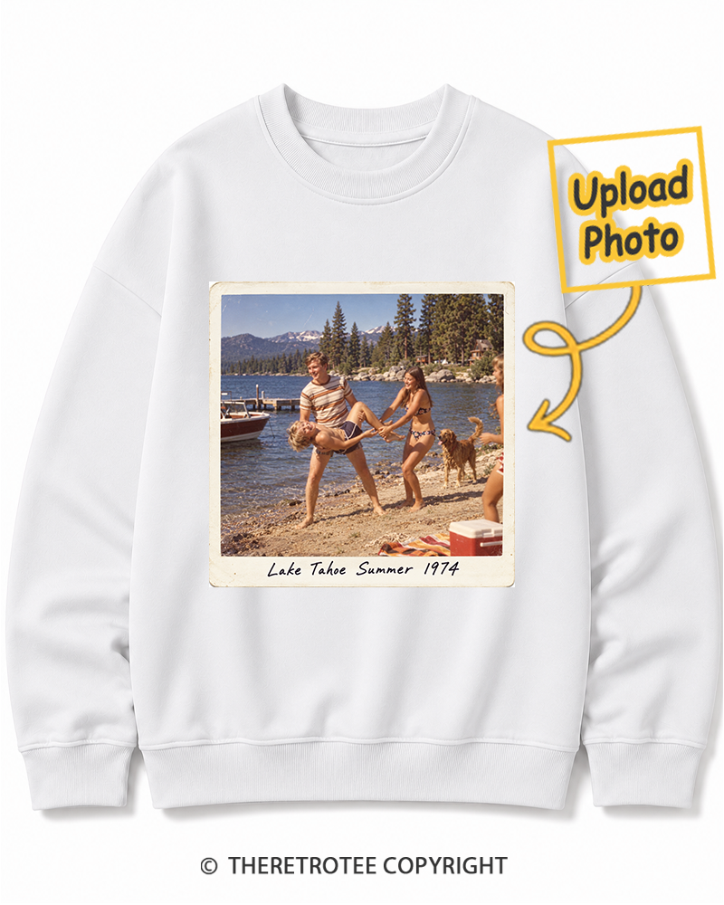 TheRetroTee Personalized Lake Tahoe Summer 1974 Sweatshirt