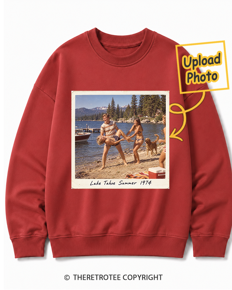 TheRetroTee Personalized Lake Tahoe Summer 1974 Sweatshirt