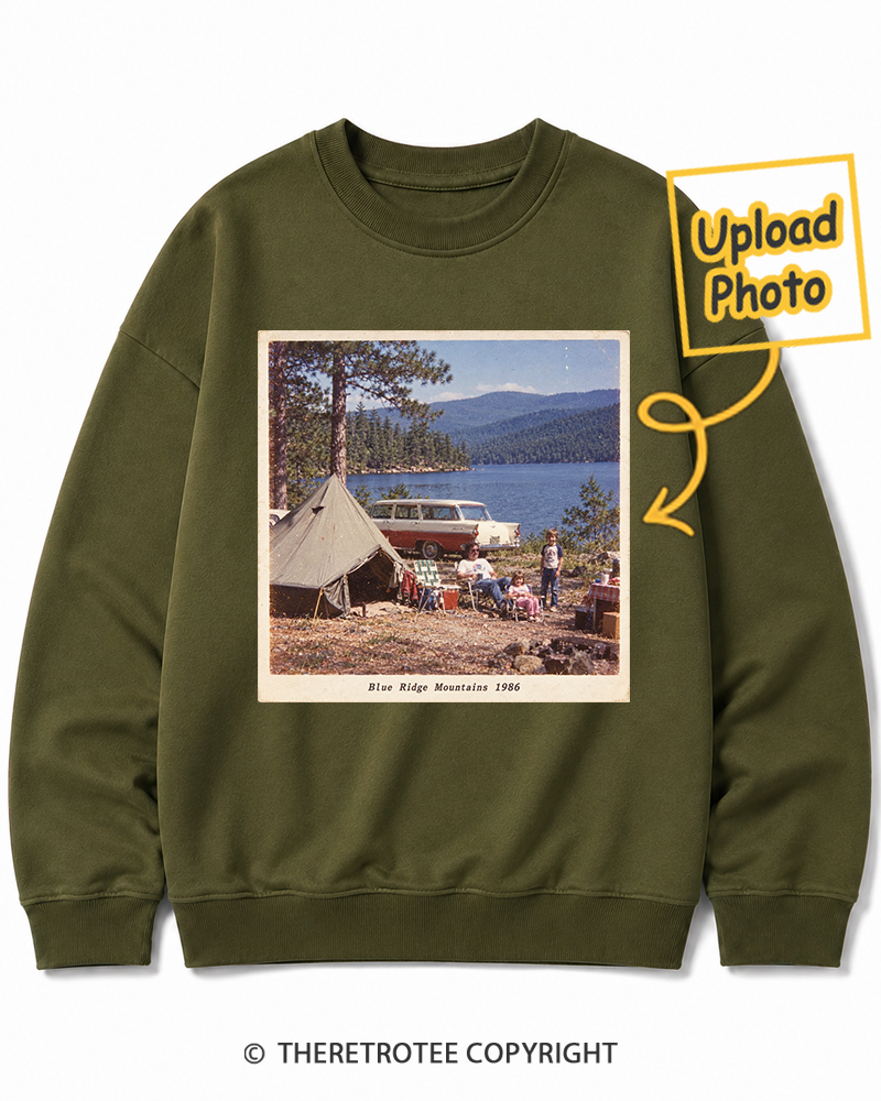 TheRetroTee Personalized Blue Ridge Mountains 1986 Sweatshirt
