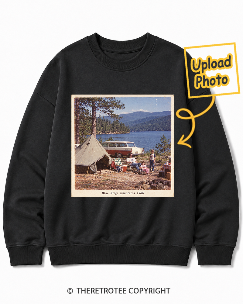 TheRetroTee Personalized Blue Ridge Mountains 1986 Sweatshirt