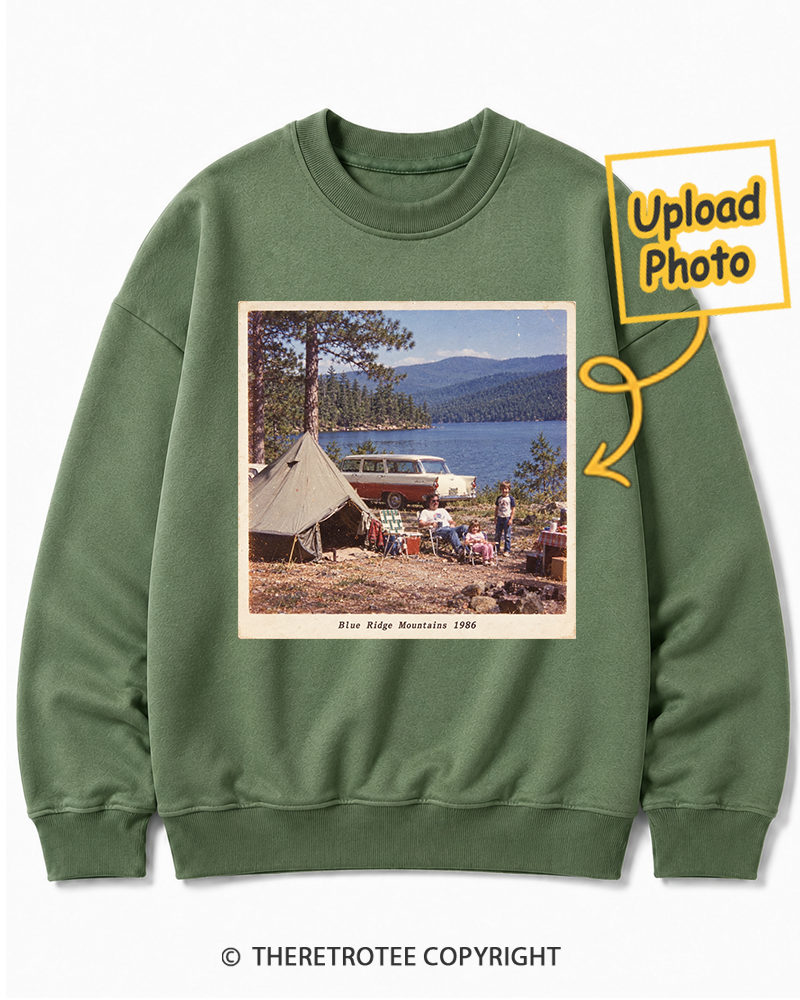 TheRetroTee Personalized Blue Ridge Mountains 1986 Sweatshirt