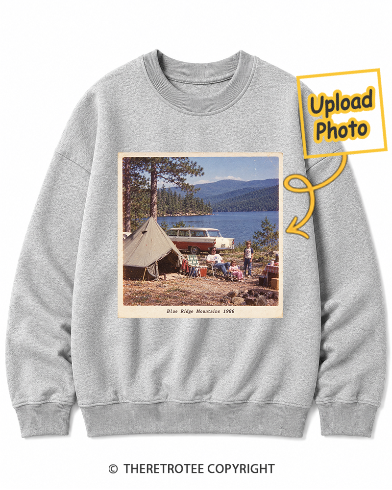 TheRetroTee Personalized Blue Ridge Mountains 1986 Sweatshirt