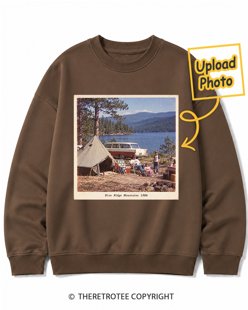 TheRetroTee Personalized Blue Ridge Mountains 1986 Sweatshirt