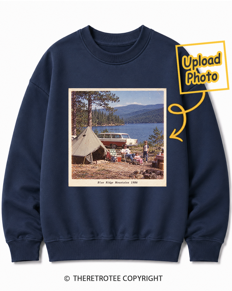 TheRetroTee Personalized Blue Ridge Mountains 1986 Sweatshirt