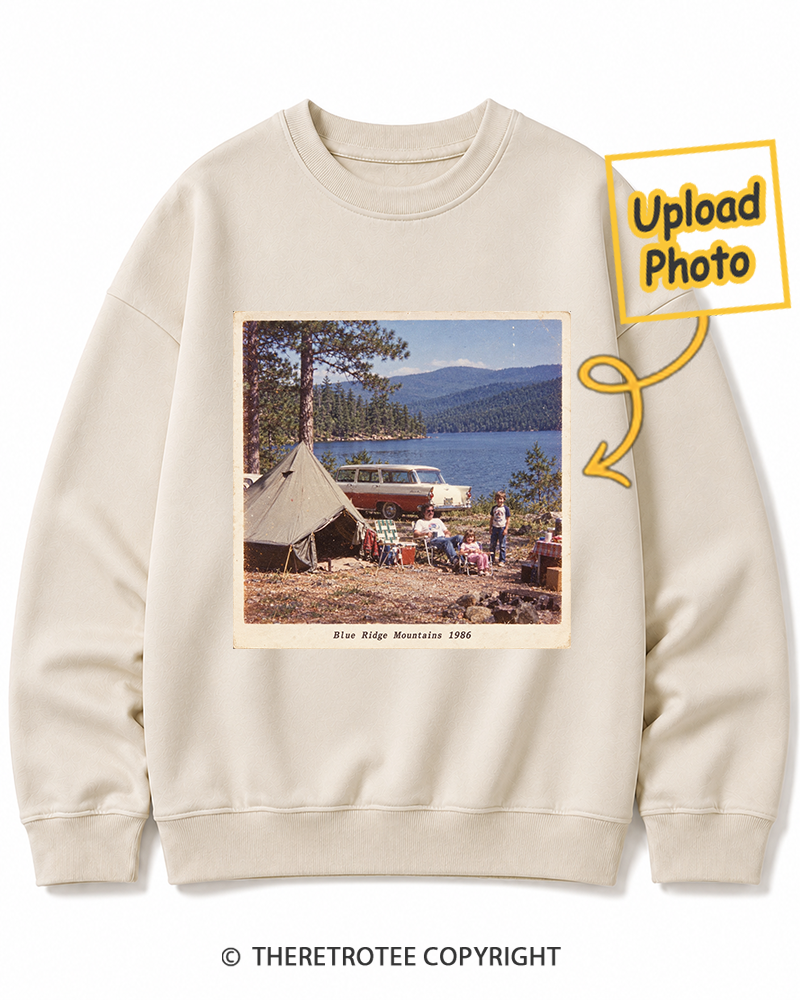 TheRetroTee Personalized Blue Ridge Mountains 1986 Sweatshirt