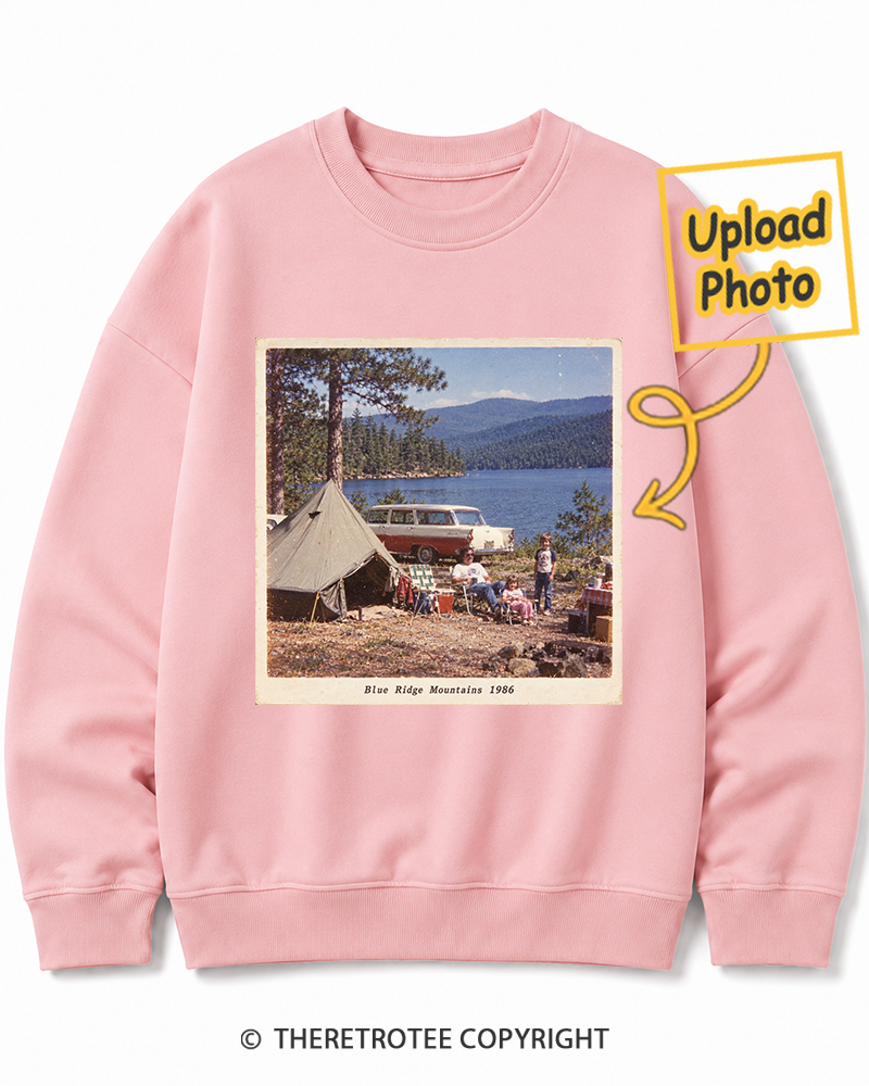 TheRetroTee Personalized Blue Ridge Mountains 1986 Sweatshirt