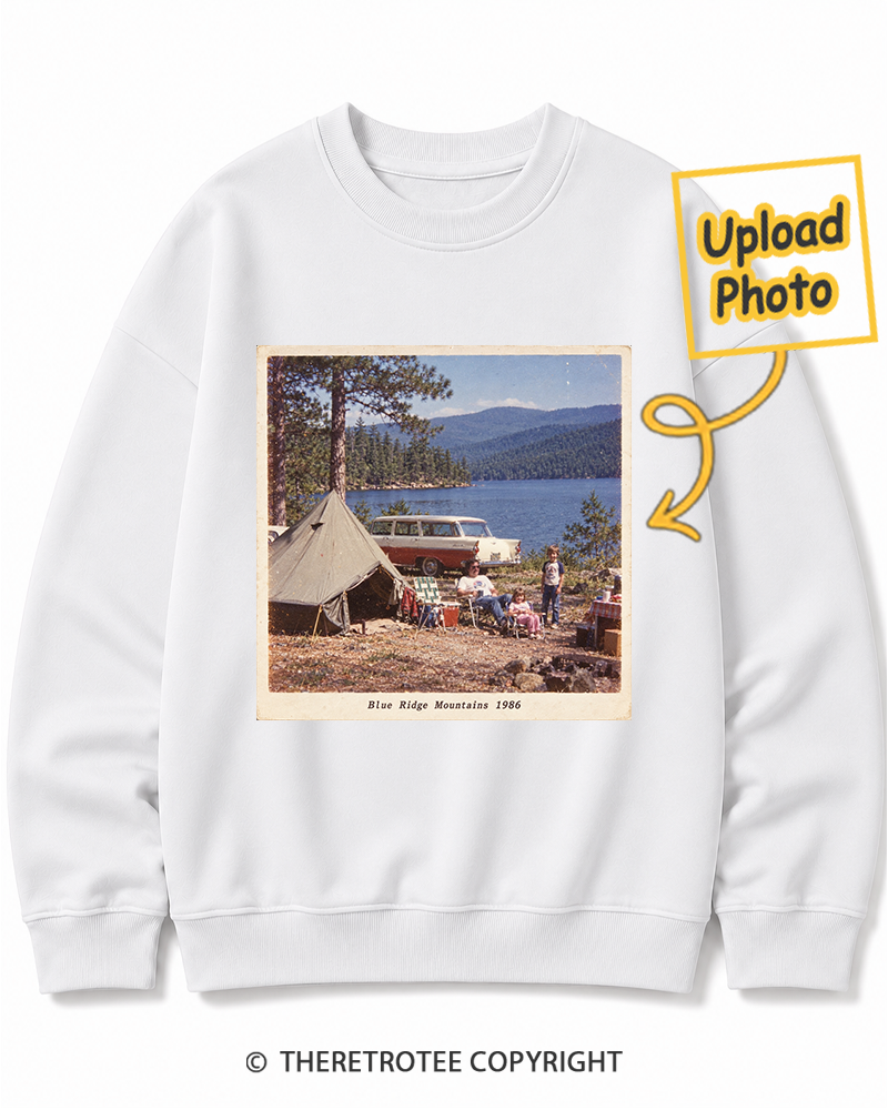 TheRetroTee Personalized Blue Ridge Mountains 1986 Sweatshirt