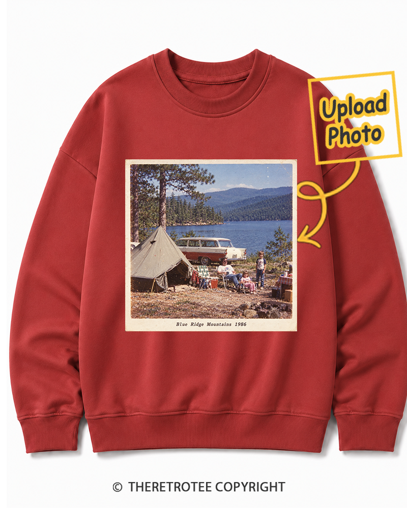 TheRetroTee Personalized Blue Ridge Mountains 1986 Sweatshirt