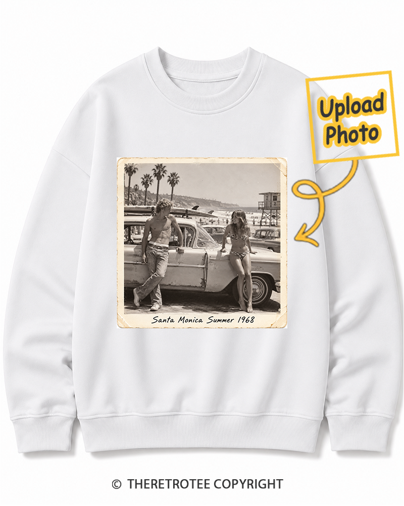 TheRetroTee Personalized Santa Monica Summer 1968 Sweatshirt