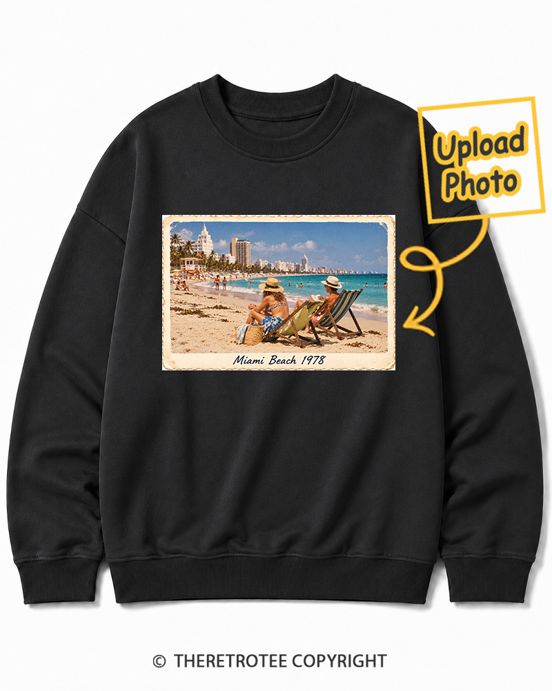 TheRetroTee Personalized Miami Beach 1978 Sweatshirt